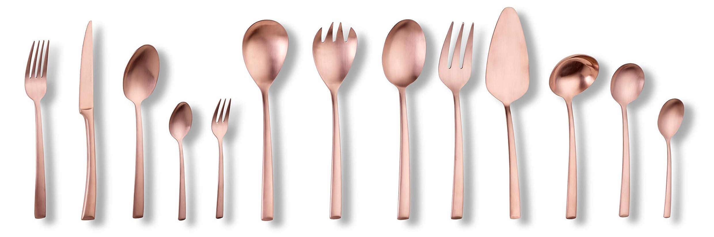 Tafelbesteck-Set Avelino, 68-teilig, PVD Bronze, für 12 Personen