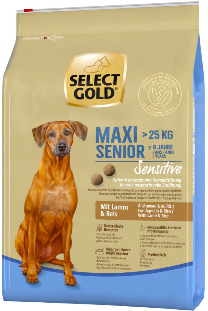Select Gold Sensitive Maxi Senior con Agnello e Riso 4KG