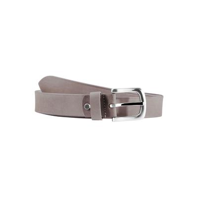 Ledergürtel LEONARDO VERRELLI "75 cm - 125 cm (Bundweite) in Taupe aus 100% Echtleder, kürzbar", Damen, Gr. 125, silber (silberfarbig), Echtleder, Gürtel Ledergürtel