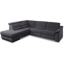 ComfortPlan Ecksofa Cosmo S Mikrofaser Grau
