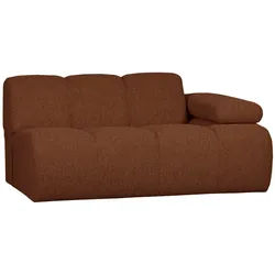 Modulsofa Mojo Bouclé, modern und flexibel, Armlehne rechts, rostbraun, bequemer Komfort