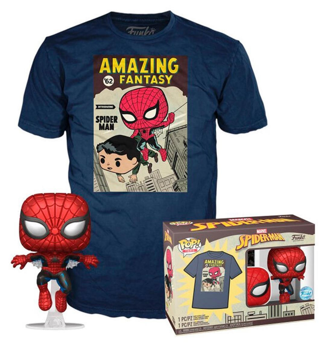 Funko Pop! Marvel Spider-Man Comic Cover Figuur met T-shirt