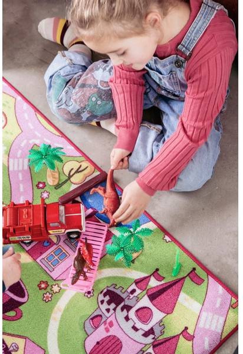 Girls Village Kinder Speeltapijt - Sweet Village - 140 x 200 cm