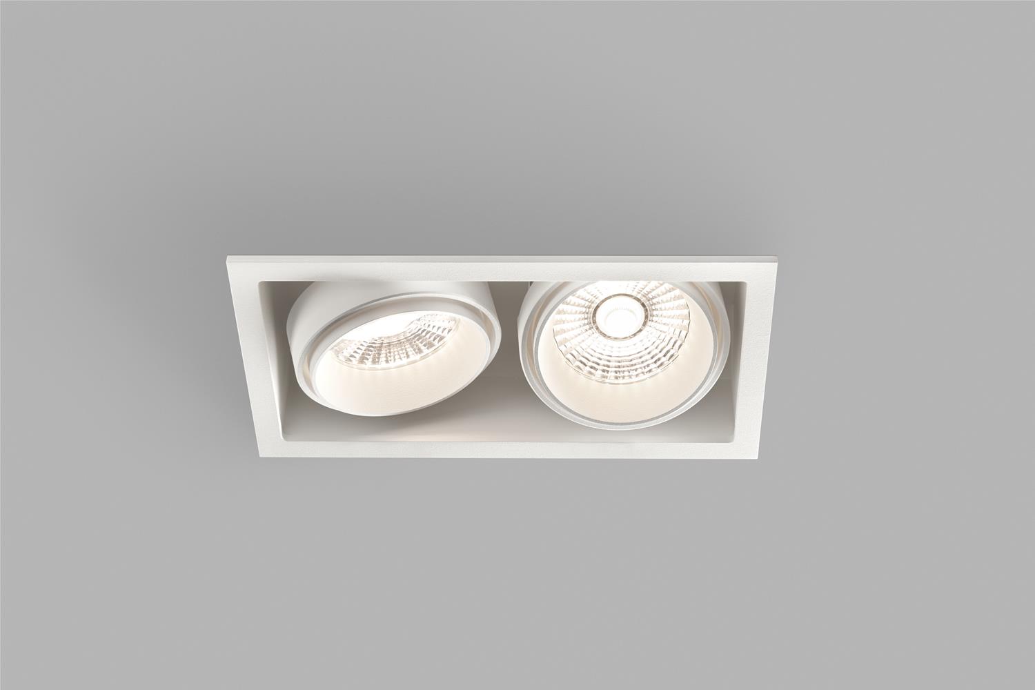 Light-Point LED-2er-Einbaustrahler GHOST weiß 26x13cm 270870 5711389708702
