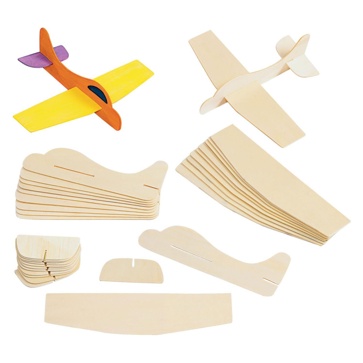 Colorations Herstellung von Modellflugzeugen aus Holz, 12er-Set (44428994)