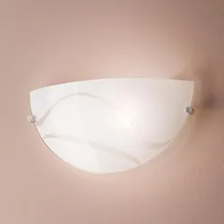 Magma klassische zeitlose Glas-Wandleuchtein Weiss Fabas Luce