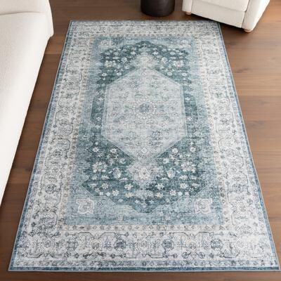 Nuloom Prairie Medallion SplashGuard Machine Washable Area Rug