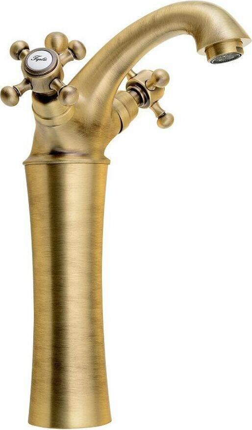 Sapho ANTEA Waschtischarmatur, hoch, mit Ablaufgarnitur, Höhe 245mm, Bronze