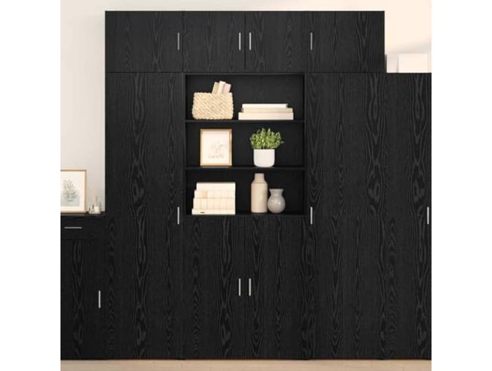 HEFZGDB Schlanker Aufbewahrungsschrank mit Regalen zur Organisation, hoher Aufbewahrungsschrank mit modernem Design aus Holzwerkstoff, platzsparender in Altholz-Optik für das Wohnzimmer