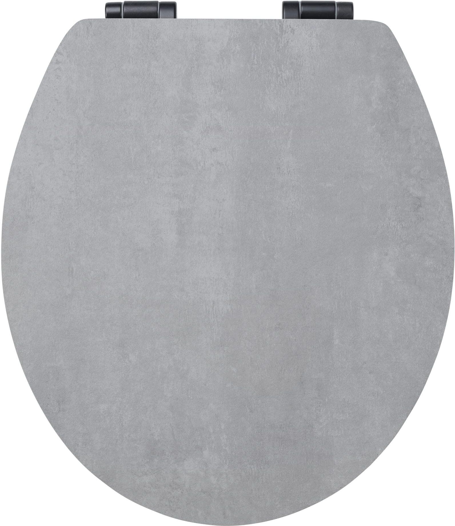WC-Sitz DIAQUA "Troyes Absenkautomatik, Grau", grau, B:37,8cm L:44cm, WC-Sitze, WC-Sitz grau Einheitsgröße