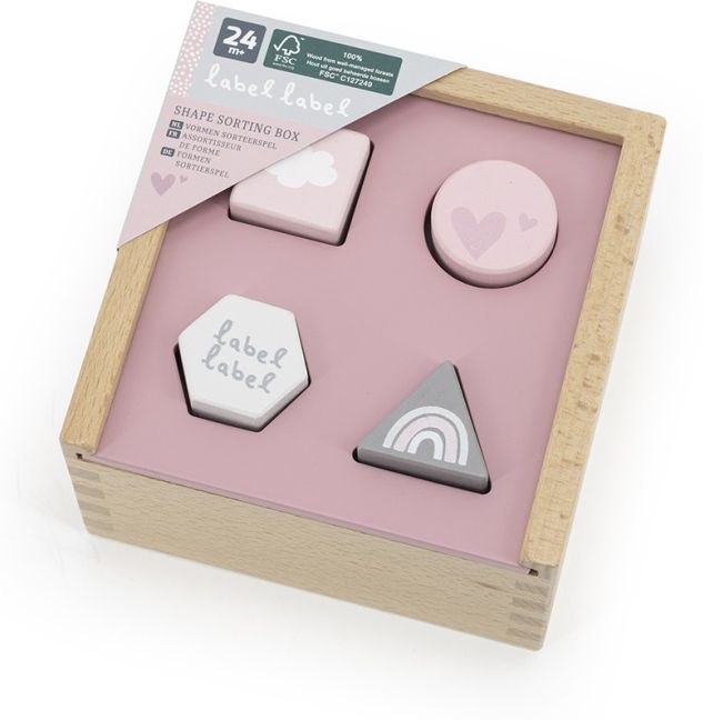 Label Label Giocattolo in legno : scatola per le forme