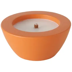 Boltze Outdoor Kerzentopf Bonko, Ø 14 cm, Höhe 6,5 cm, orange