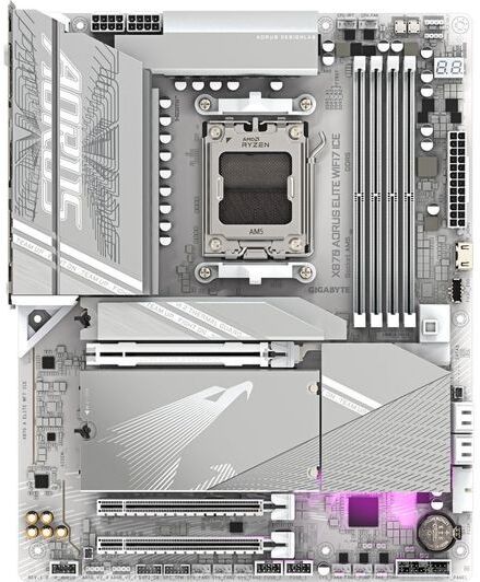 Gigabyte X870 AORUS ELITE WIFI7 AMD AM5 ATX Motherboard - White (ICE)