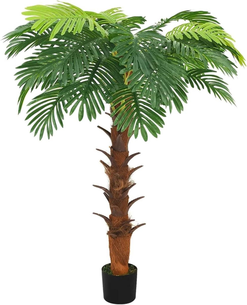 Kunstpalm met pot - Groene nep palmboom - Grote kamerplant - Hoogte: 160 cm