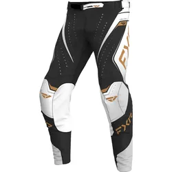 FXR Helium Edge MX Graphite, Textilhose - Schwarz/Weiß/Grau/Gold - 34