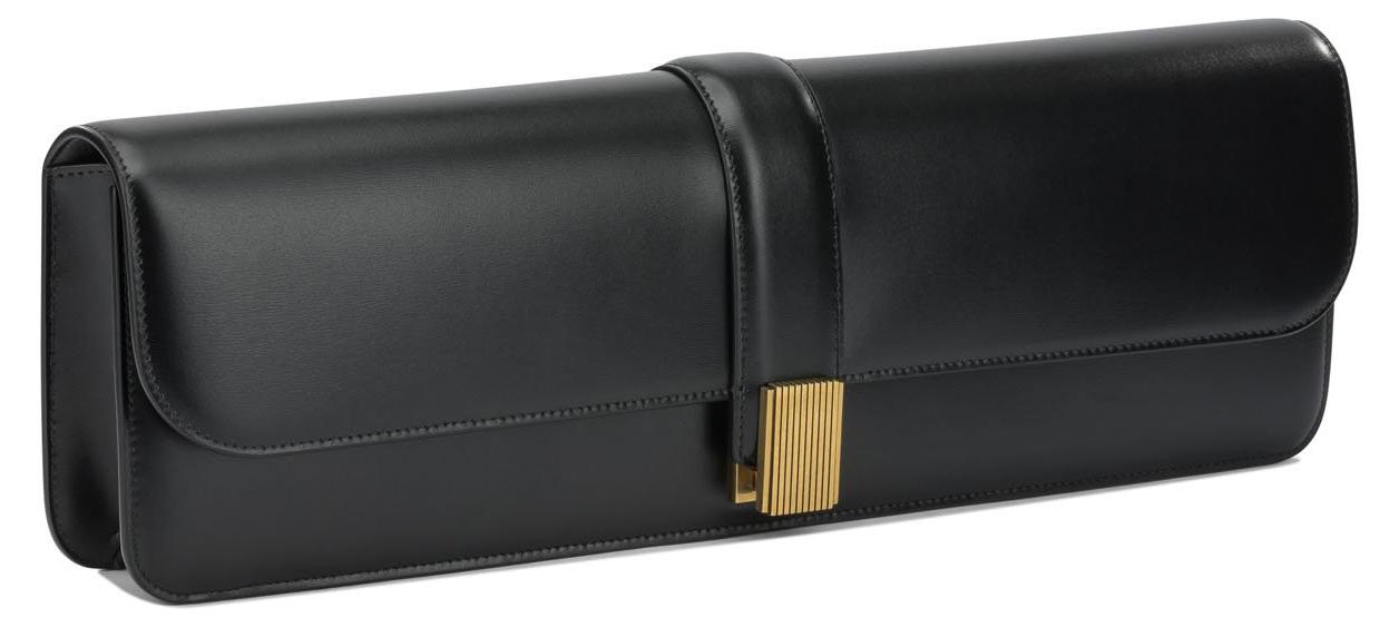 KHAITE Clutch aus Leder, schwarz - EINE GRÖSSE
