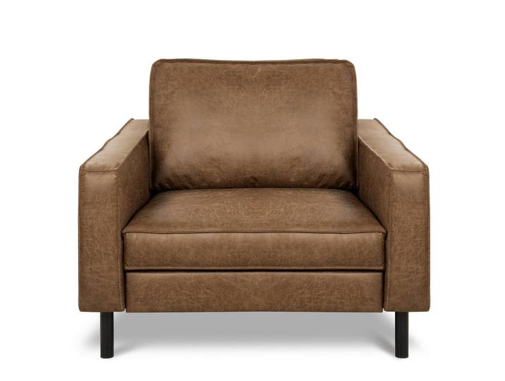 Livetastic Sessel, Braun, Metall, Echtleder, Rindleder, 88x85x92 cm, Stoffauswahl, Wohnzimmer, Sessel, Sessel