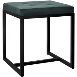 CLP Sitzhocker Barci B Samt   Farbe: grün, Material: Samt