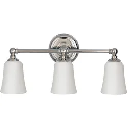 Elstead Lighting, Deckenleuchte, Huguenot Lake LED Wandleuchte G9 3-fach Poliertes Chrom IP44 (960 lm, G9)