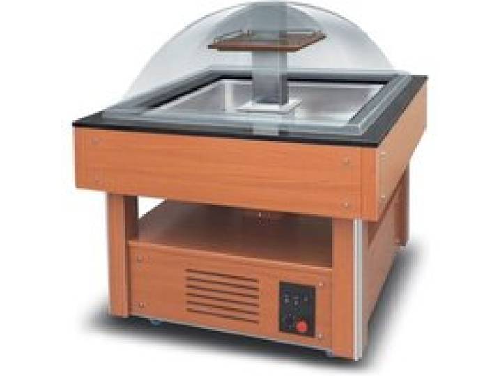Buffet Réfrigéré Self Service Central Carré Professionnel - 4 bacs GN 1/1 - Furnotel