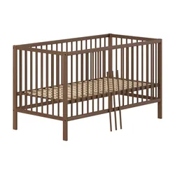 GITTERBETT Keira zum Juniorbett umbaubar Buche massiv nussbaum