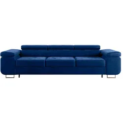 SCHLAFSOFA Lyam 3 Sitzplätze Blau
