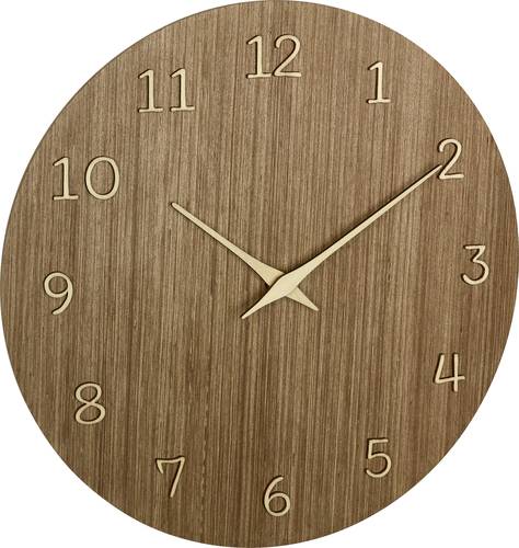 TFA Dostmann 60.3072.23 Quarz Wanduhr 29.8cm x 4.1cm x 29.8cm Holz (dunkel)
