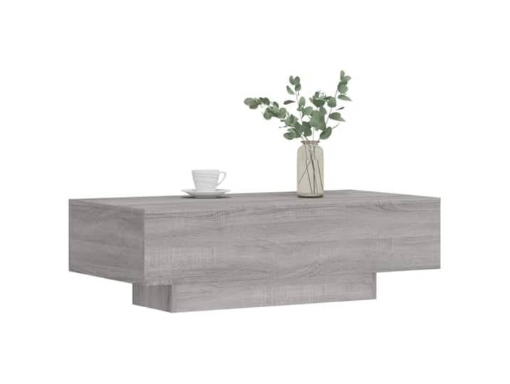 KTHLBRH Couchtisch Sonoma Grau 100 x 49,5 x 31 cm Holz mehrschichtig Geräumige Tischplatte für Getränke und Dekorationen, minimalistisches modernes Design, Montage erforderlich