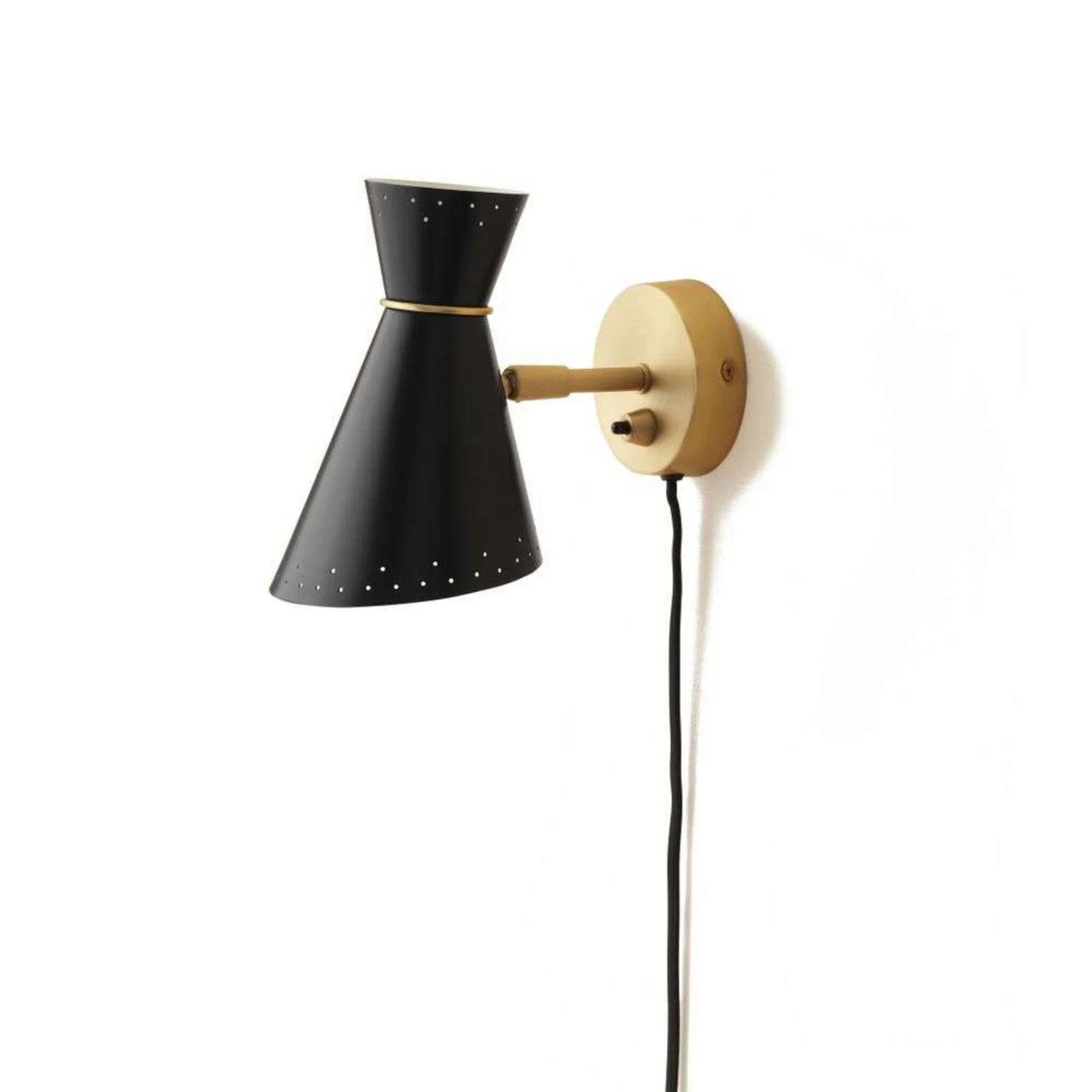 Warm Nordic Bloom Wandlamp Black Noir - Vintage Metaal met Dome Lampenkap