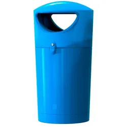 Mülltonne Metro Hooded Müllbehälter 100 L blau mit Innenbehälter, abschließbar, sehr stark & haltbar
