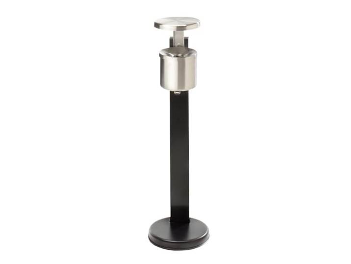 kaiserkraft Sicherheits-Standascher mit Dach Volumen 2,25 l, neusilber