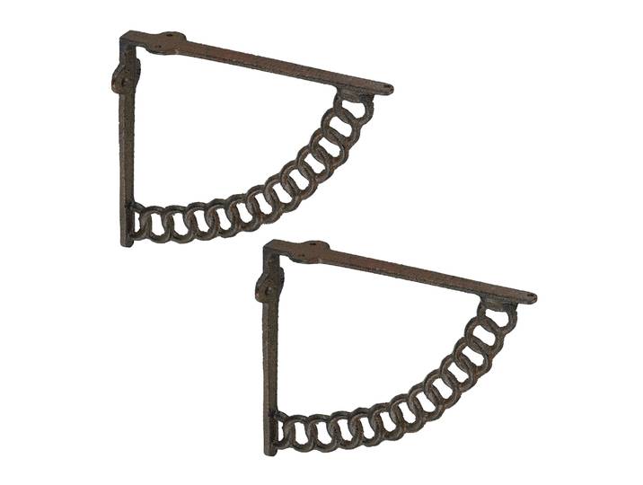 Regalträger 2er-Set Ketten-Design Braun