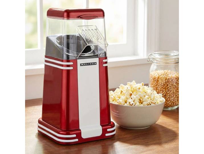 Heissluft-Popcorn-Maschine, rot/weiss, 1.200 Watt