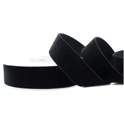 Creativery 25mm Samtband 5m Schleifenband Geschenkband Borten Stoffband Dekoband Schwarz