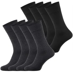 NUR DIE Herren Freizeitsocken Bambus Komfortbund 8er Pack