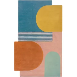 WOLLTEPPICH HALLEIN, abstrakt, aus Wolle, Bright-Bunt, 200 x 290 cm