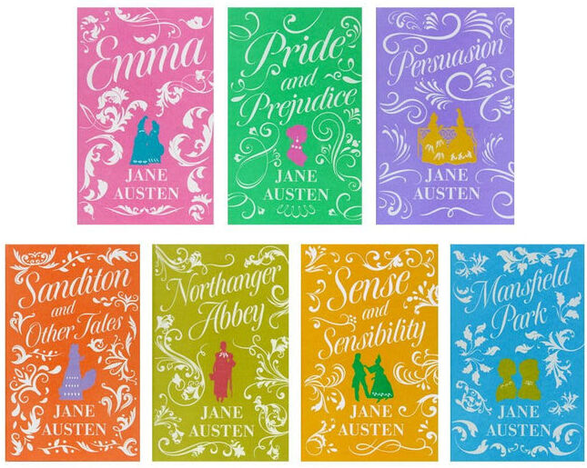 Classic Editions Jane Austen The Complete 7 Books Collection Set - Emma, Pride and Prejudice, Persuasion, Sense and Sensibility, Mansfield Park, Northanger Abbey