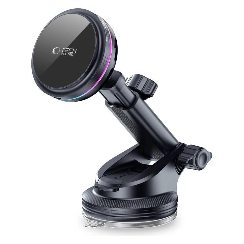 4Kom Other goods Tech-Protect Tech-Protect V9 MagSafe 25W Qi 2.2 Car Charger - Black (5906302352654)