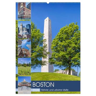 BOSTON Historie und urbane Idylle (Wandkalender 2026 DIN A2 hoch), CALVENDO Monatskalender