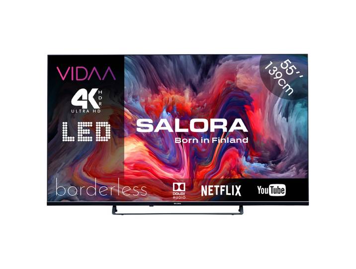 Salora FOD55UV - 55 inch 4K LED smart tv - HDR10 - Zwart