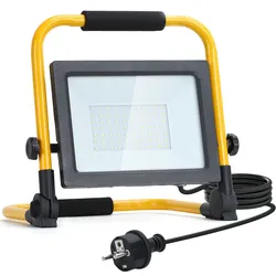 Aigostar 50W Kaltweiß Tragbaren LED Baustrahler Fluter Strahler mit Stecker IP44
