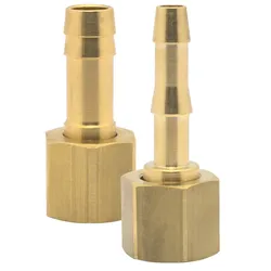 ELMAG Schlauchtülle mit Überwurfmutter IG 1/2, 9 mm, Messing 2 Stück - 46076