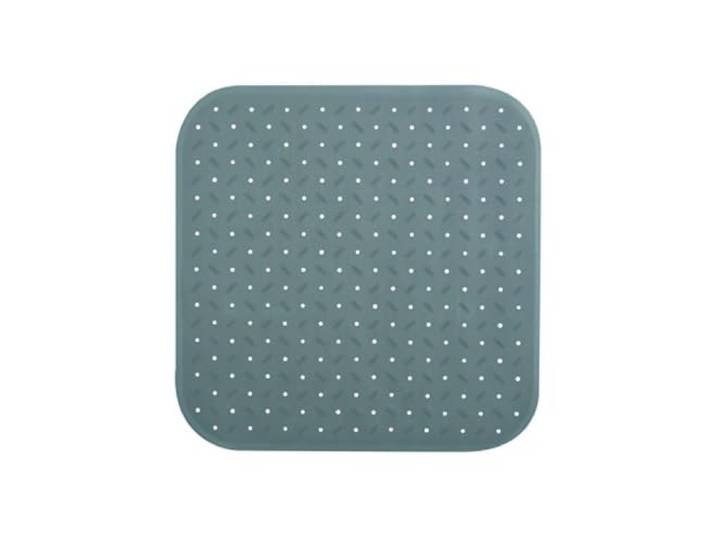 MSV Premium douchemat, antibacterieel, antislip, douchemat, douchemat, met zuignappen, grijs, rozengeur, ca. 54 x 54 cm, wasbaar op 60 graden