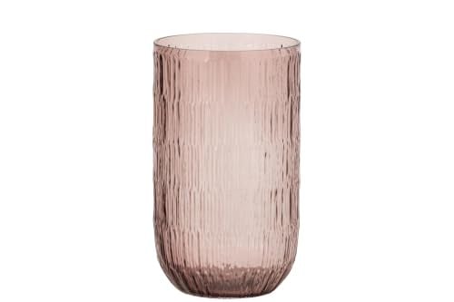 J-Line Vaas Bordeauxrood Glas