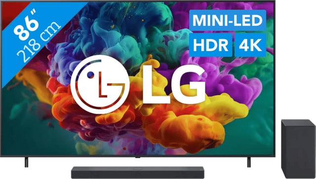 LG QNED85 Mini-LED TV 86 inch (2026) met LG DSC9S