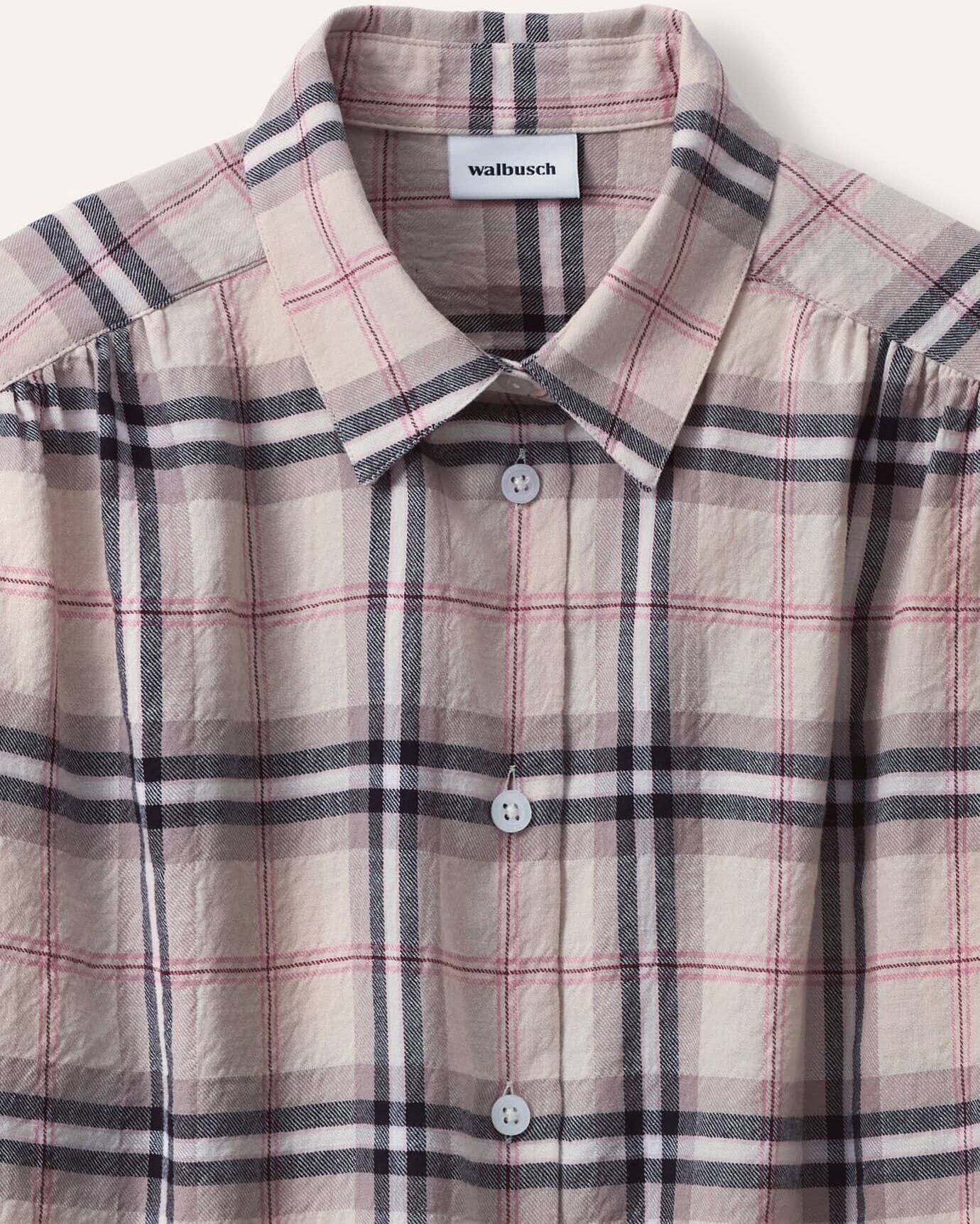 Walbusch Hemdbluse aus Strukturflanell, #normale Größen, Farbe Beige, 38, strukturierter Flanell modischer Schnitt Damen