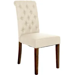 CLP Esszimmerstuhl Lisburn I Samt I Stoff I Polsterstuhl Gesteppt Chesterfield Design