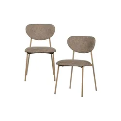 WOOOD Esszimmerstuhl 2er-Set  Valor ¦ beige ¦ Maße (cm): B: 56 H: 77