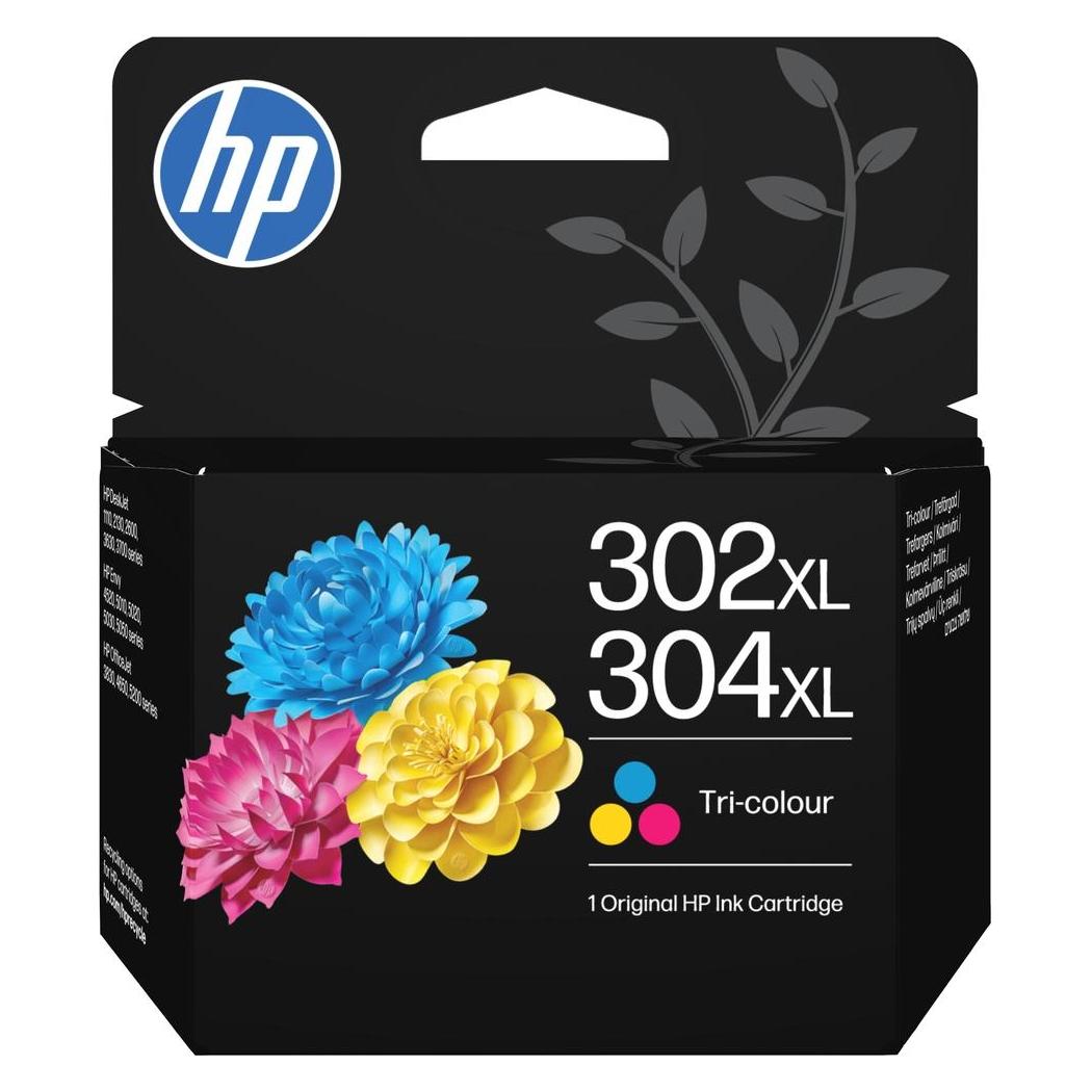 HP Hewlett-Packard 302XL/304XL Tri-clr Original Ink Crtg, 302XL/304XL (B7RT8AE#30A)