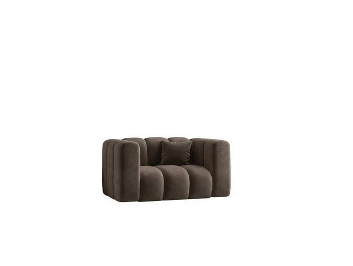 Kaiser Möbel Sessel Modularer, Modernes Design, Velvet-Stoff Riviera, Braun, Grand, Holz, 137x70x89 cm, Wohnzimmer, Sessel, Polstersessel